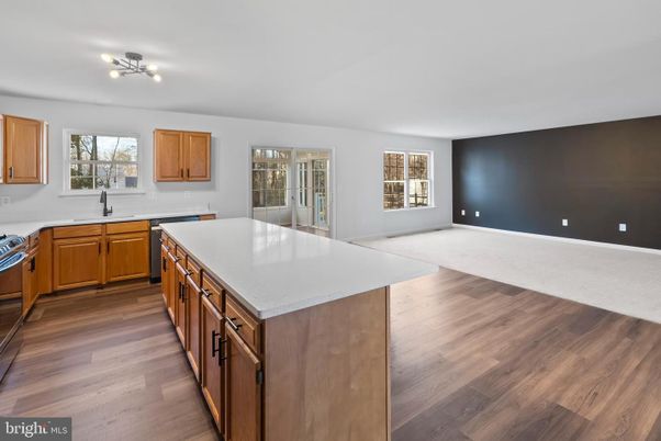 Empty room, Interior, Kitchen, Wood Texture Flooring