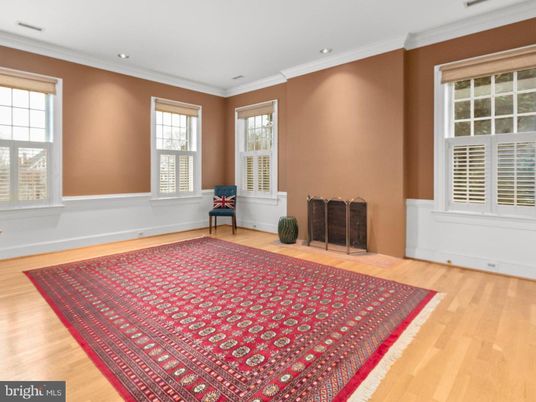 Empty room, Fireplace, Interior, Recessed Lighting, Wood Texture Flooring
