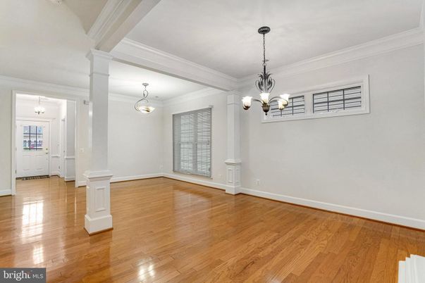 Chandelier, Empty room, Interior, Pendant Lights, Wood Texture Flooring