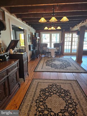 Interior, Pendant Lights, Piano, Wooden Beams, Wood Texture Flooring