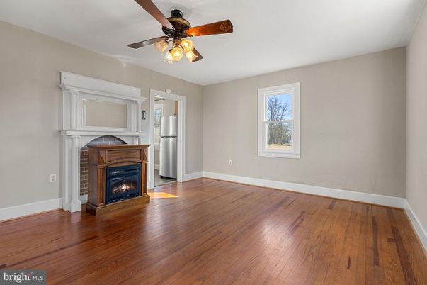 Empty room, Fireplace, Interior, Wood Texture Flooring