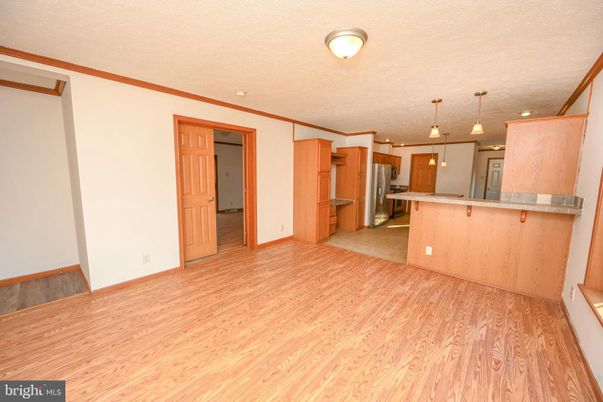 Interior, Kitchen, Pendant Lights, Stainless Steel Appliances, Wood Texture Flooring