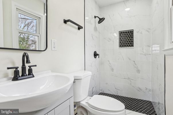Bathroom, Glass Shower, Interior, Marble Walls