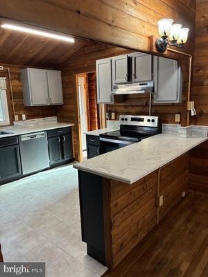 Interior, Kitchen, Wooden Ceilings, Wood Texture Flooring, Wooden Walls