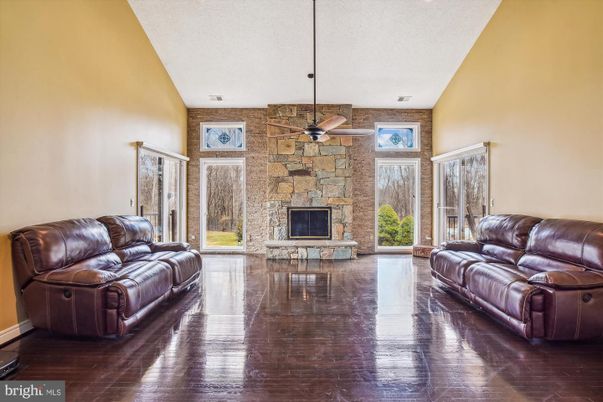 Fireplace, Interior, Living room, Stone Walls