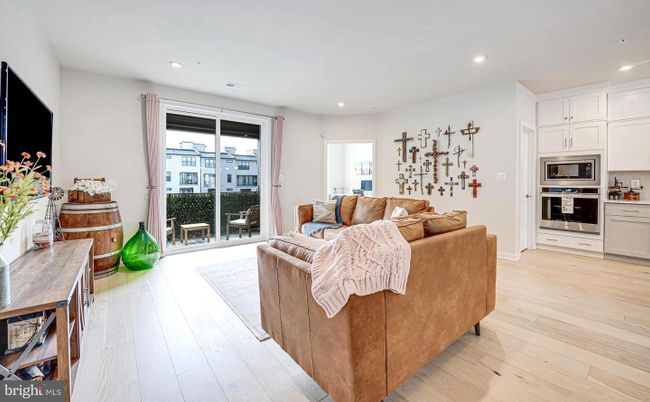 Interior, Kitchen, Living room, Recessed Lighting, Stainless Steel Appliances, Wood Texture Flooring