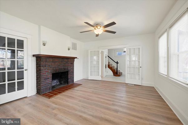 Empty room, Fireplace, Interior, Wood Texture Flooring