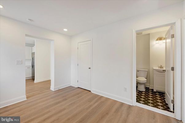 Bathroom, Interior, Recessed Lighting, Wood Texture Flooring