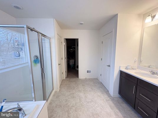 Bathroom, Dual Sink Vanities, Glass Shower, Interior