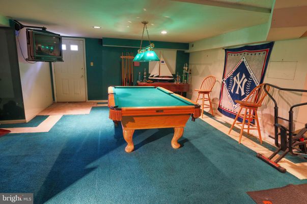 Billiard Table, Game Room, Interior, Pendant Lights, Recessed Lighting