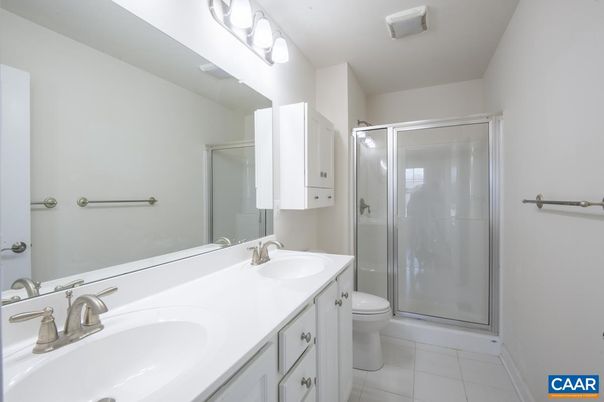 Bathroom, Dual Sink Vanities, Glass Shower, Interior