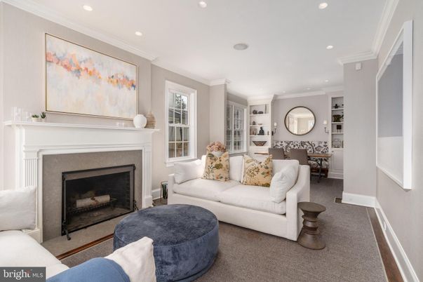 Dining room, Fireplace, Interior, Living room, Recessed Lighting