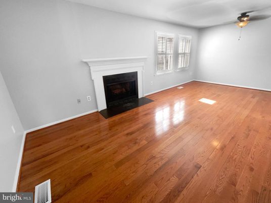 Empty room, Fireplace, Interior, Wood Texture Flooring