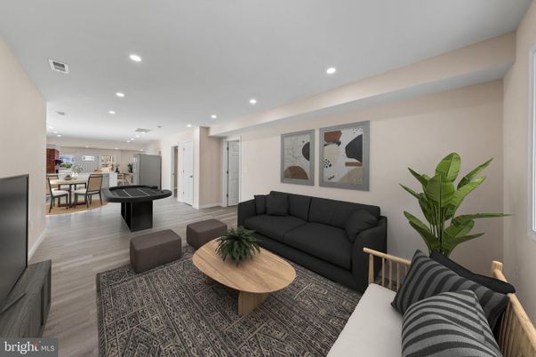 Dining room, Interior, Kitchen, Living room, Pendant Lights, Recessed Lighting, Wood Texture Flooring