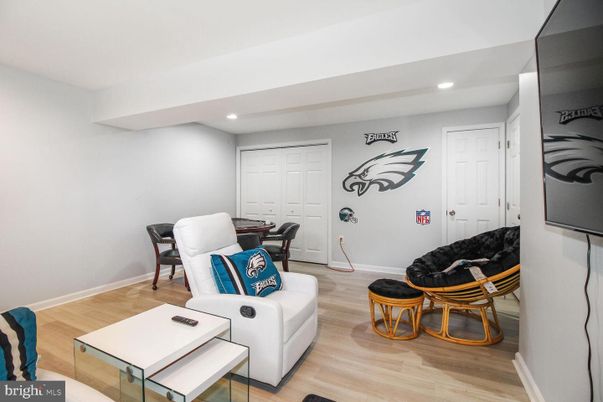 Dining room, Interior, Living room, Recessed Lighting, Wood Texture Flooring