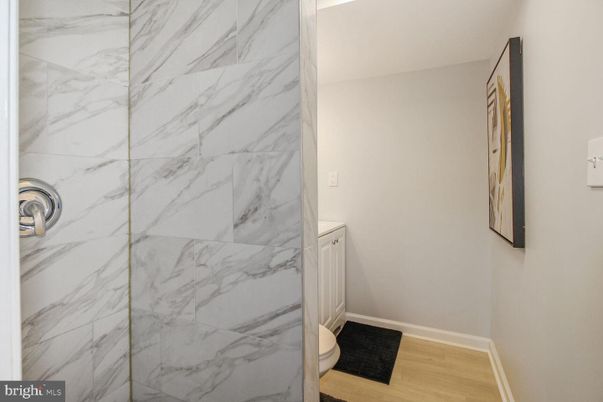 Interior, Marble Walls, Wood Texture Flooring