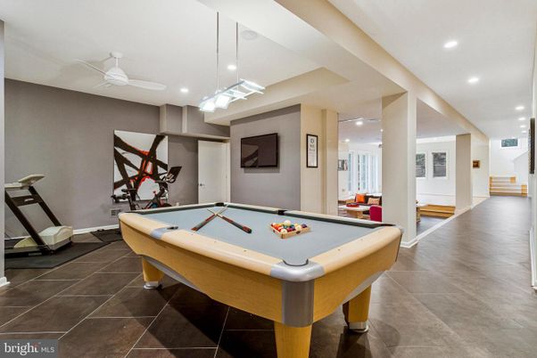 Billiard Table, Fitness Equipment, Game Room, Interior, Pendant Lights, Recessed Lighting