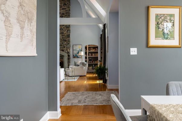 Interior, Living room, Stone Walls, Wood Texture Flooring
