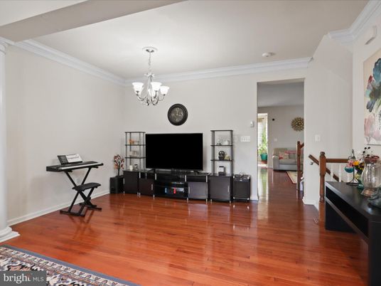 Chandelier, Interior, Living room, Wood Texture Flooring