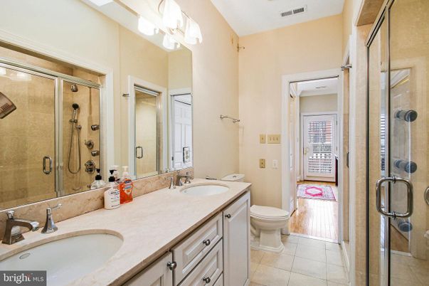 Bathroom, Dual Sink Vanities, Glass Shower, Interior