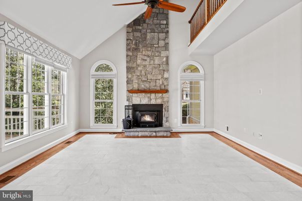 Fireplace, Interior, Marble, Stone Walls, Wood Texture Flooring