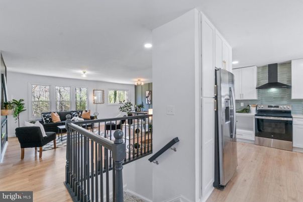 Interior, Kitchen, Living room, Recessed Lighting, Stainless Steel Appliances, Wood Texture Flooring