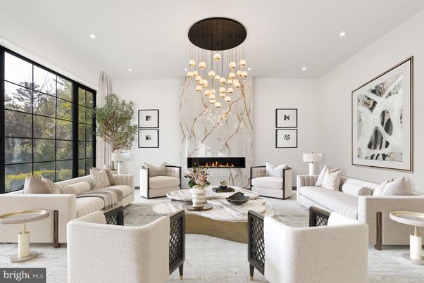 Fireplace, Interior, Living room, Pendant Lights, Recessed Lighting