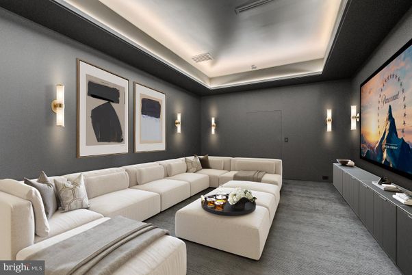 Interior, Living room, Projection Screen, Theatre Room