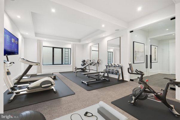 Fitness Equipment, Gym, Interior, Recessed Lighting