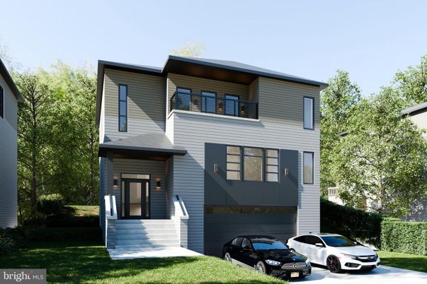 Attached, Exterior, Facade, Modern