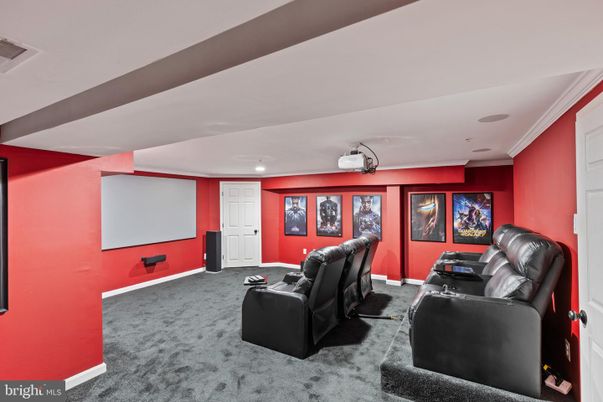 Home Theatre Room, Interior, Projection Screen, Recessed Lighting, Theatre Room