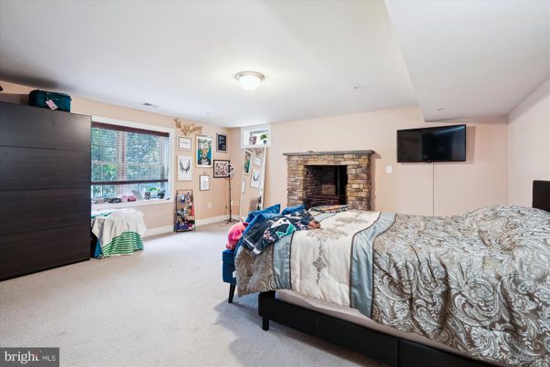 Bedroom, Fireplace, Interior