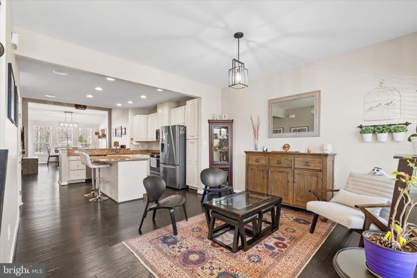 Interior, Kitchen, Living room, Pendant Lights, Recessed Lighting, Wood Texture Flooring