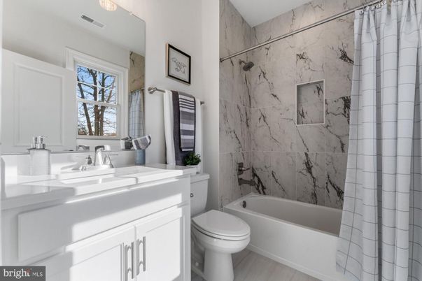 Bathroom, Interior, Marble Walls, Wood Texture Flooring
