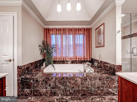 Bathroom, Glass Shower, Interior, Pendant Lights