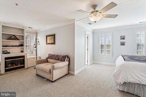 Bedroom, Fireplace, Interior