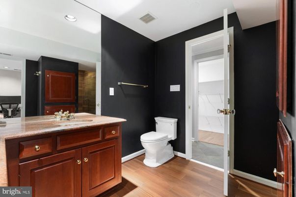 Bathroom, Interior, Recessed Lighting, Wood Texture Flooring