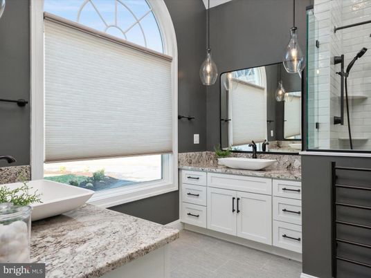 Bathroom, Dual Sink Vanities, Interior, Pendant Lights