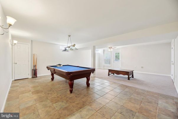 Billiard Table, Chandelier, Game Room, Interior, Pendant Lights