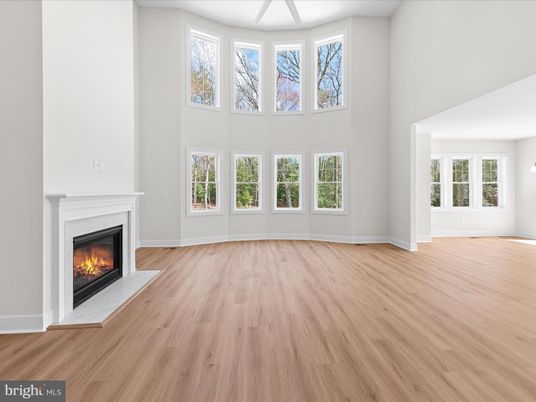 Empty room, Fireplace, Interior, Wood Texture Flooring