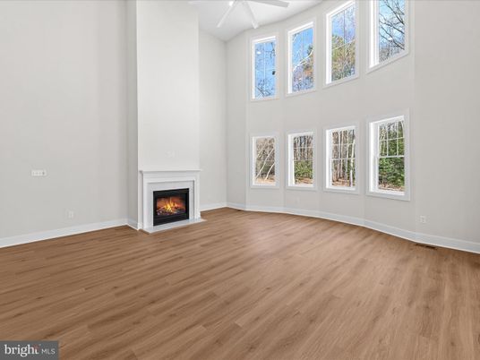 Empty room, Fireplace, Interior, Wood Texture Flooring