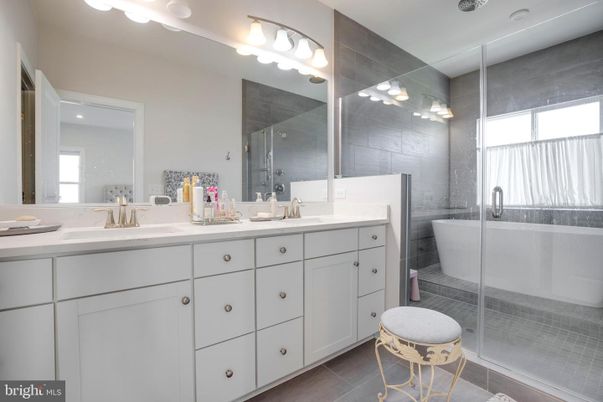 Bathroom, Dual Sink Vanities, Glass Shower, Interior