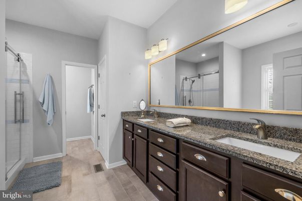 Bathroom, Dual Sink Vanities, Glass Shower, Interior