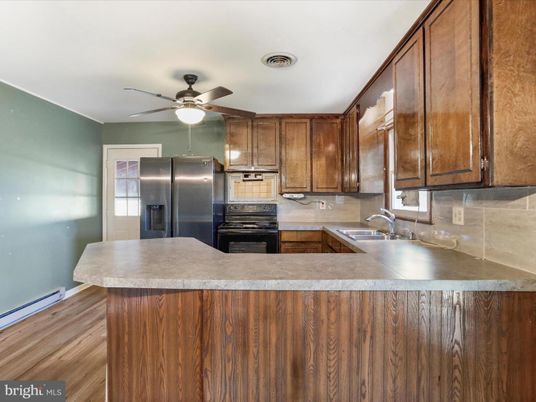 Interior, Kitchen, Wood Texture Flooring