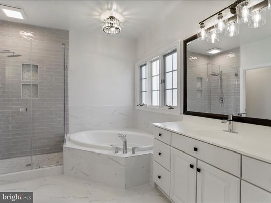 Bathroom, Glass Shower, Interior, Marble