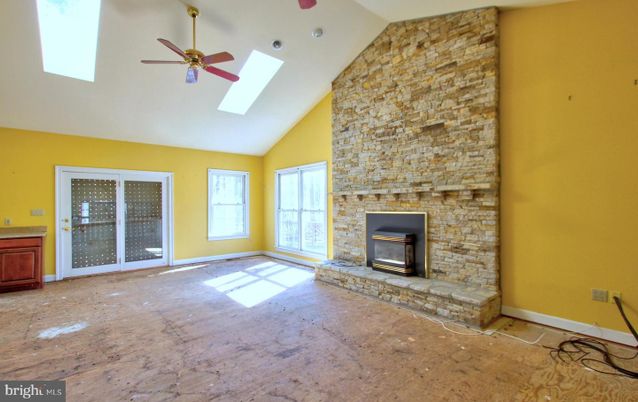 Empty room, Fireplace, Interior, Stone Walls