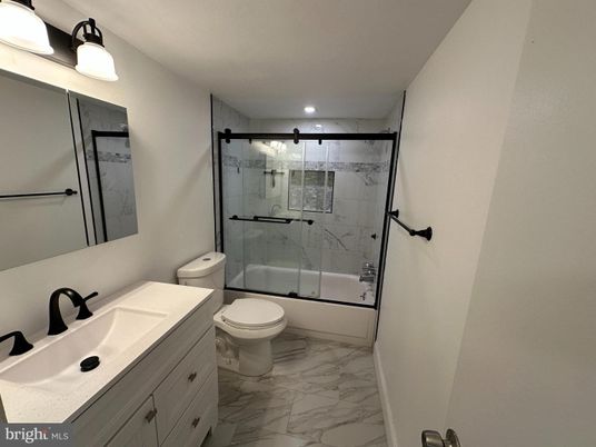 Bathroom, Glass Shower, Interior, Marble, Marble Walls, Recessed Lighting