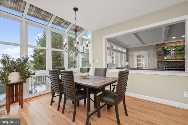Chandelier, Dining room, Interior, Wood Texture Flooring