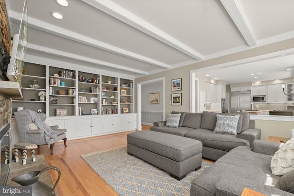 Interior, Kitchen, Living room, Recessed Lighting, Stainless Steel Appliances, Wood Texture Flooring