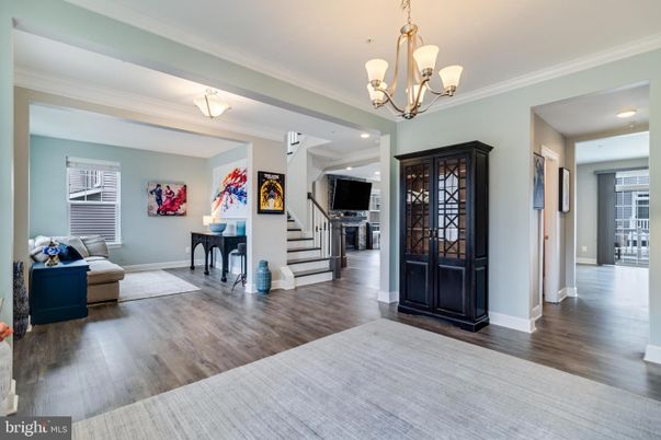 Chandelier, Interior, Recessed Lighting, Wood Texture Flooring